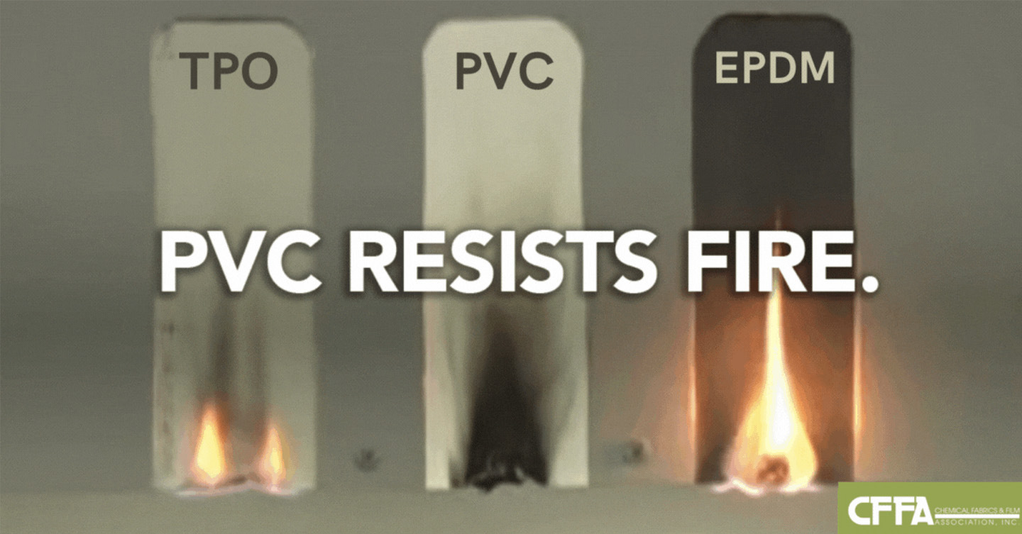 PVC resists fire